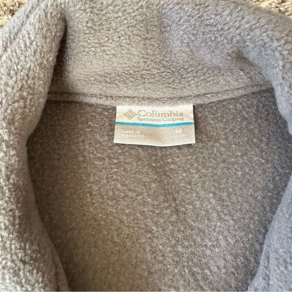 Columbia Boys Steens Mountain Fleece Zip Up Jackets Light Grey/Dark Grey 10/12 - Picture 5 of 7